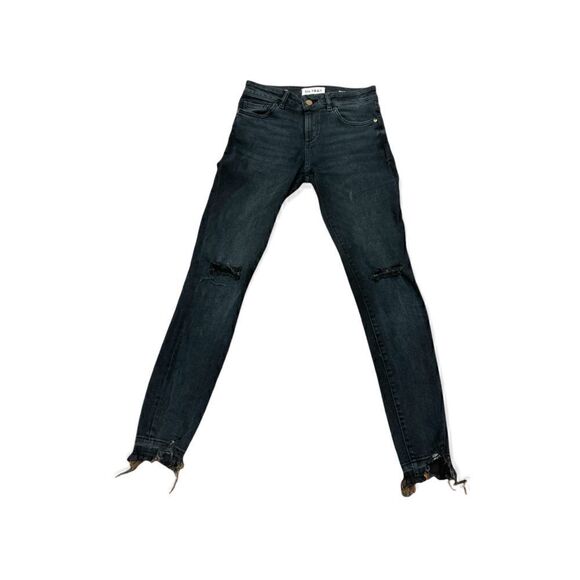 Dl 1961 Margoux Intasculpt Ankle Skinny Dark Navy Size 24 W/ Frayed Ankle - Picture 2 of 8
